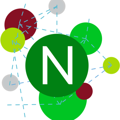Netz auf Bubbles mit N