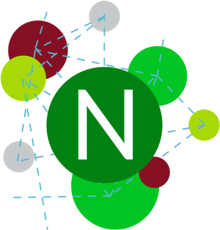 Netz auf Bubbles mit N