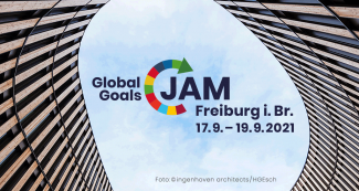 Ankündigung Global Goals Jam 2021 in Freiburg. 17.9.-19.9.2021