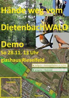 Plakat mit Collage zum Dietenbachwald