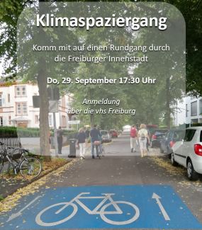 Komm mit auf einen Klimaspaziergang durch die Freiburger Innenstadt - am 29.9.22