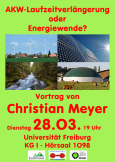 Plakat zur Vortrags-Veranstalung mit Christian Meyer am 28. März 2023