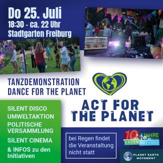Dance for the Planet - Tanzdemo und Silent Cinema im Stadtgarten Freiburg