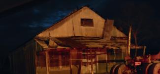 Haus in der Abenddämmerung Südstaaten USA.