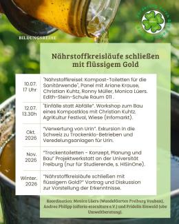 Flyer der Bildungsreihe "Flüssiges Gold"