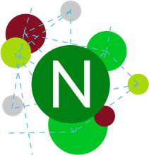 Netz auf Bubbles mit N